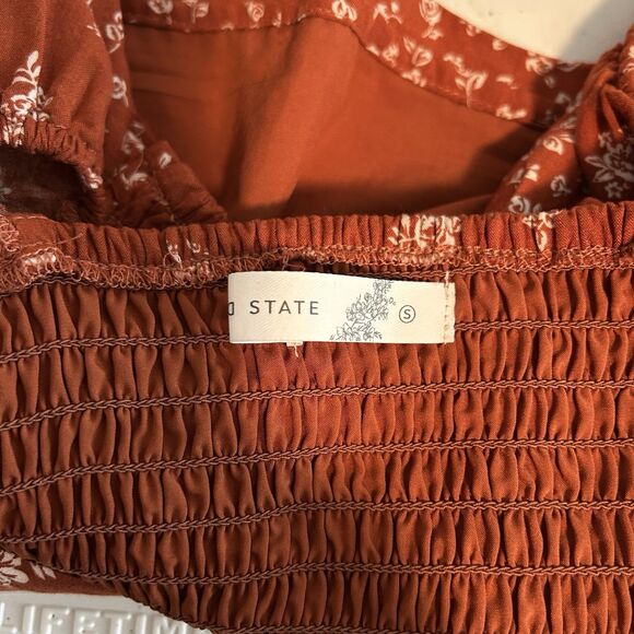 Altar'd State Rust Floral Crop Top - Picture 4 of 6